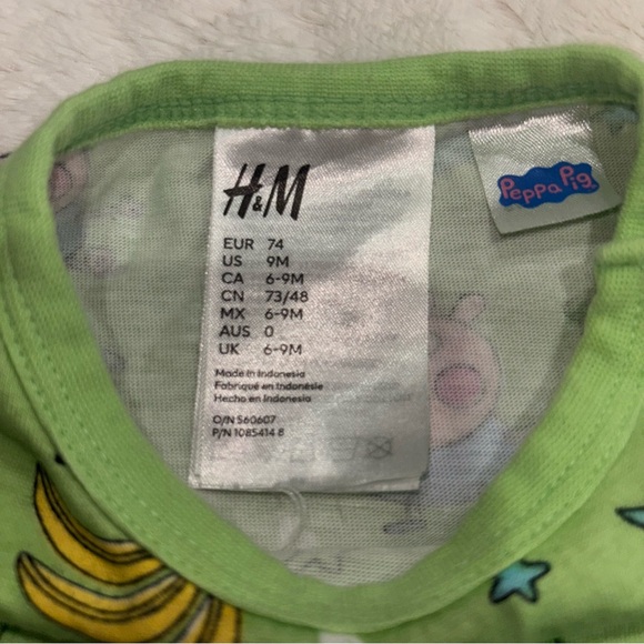 Peppa Pig Green Baby Pajama Set - Picture 2 of 3